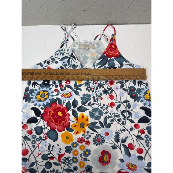 Ann Taylor Loft Tank Top Womens Sleeveless Spaghetti Straps Floral Print Size XS - Picture 5 of 5